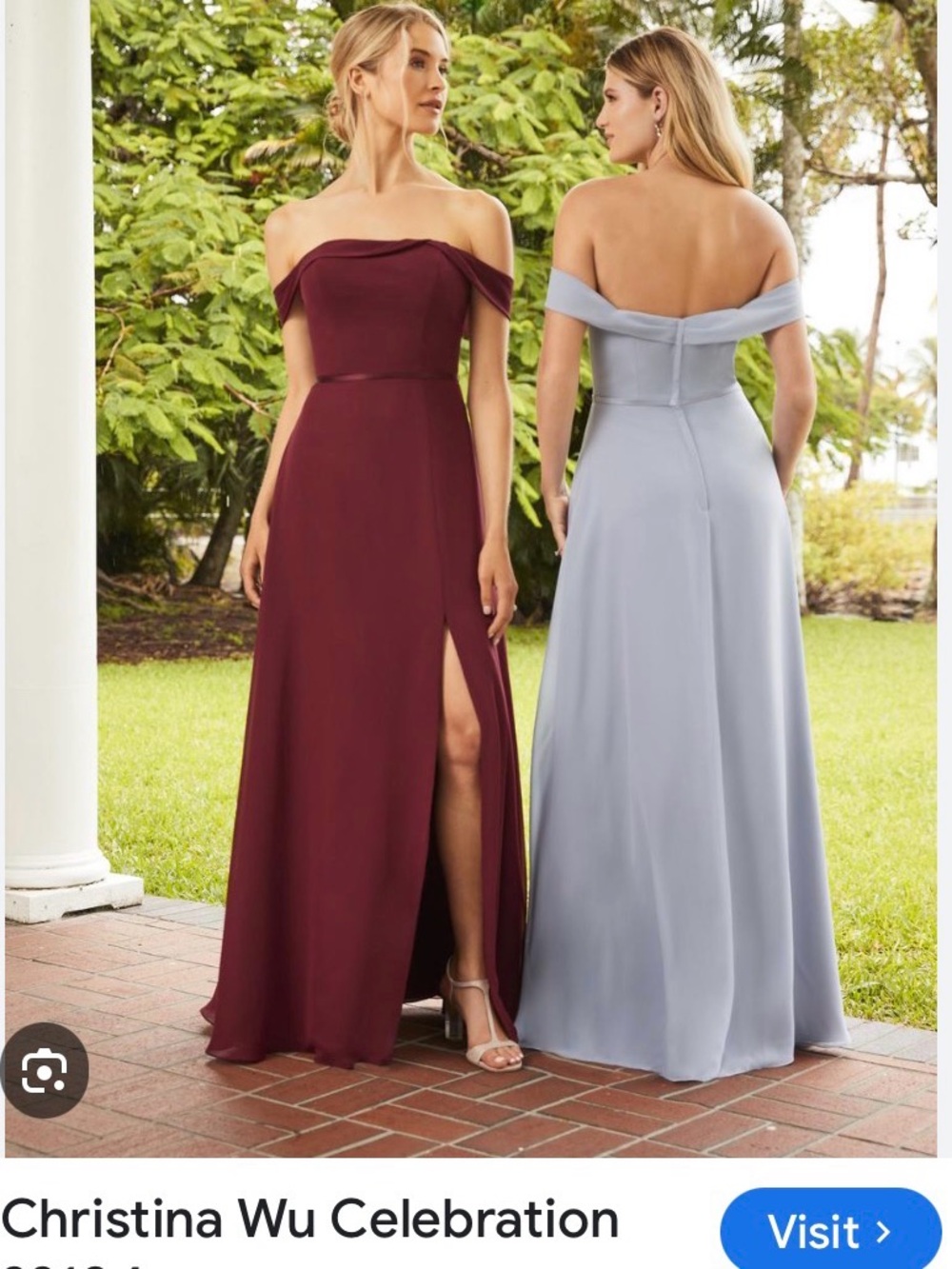 Christina Wu Celebrations 22104 Off-the-Shoulder Gown in the color Mink